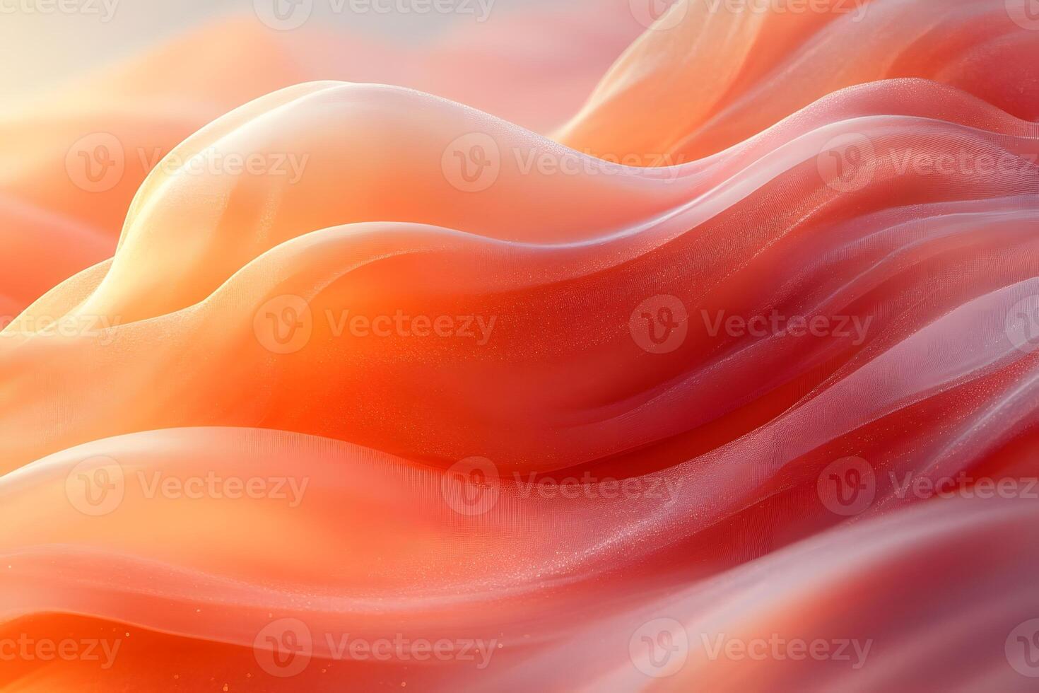 Elegant Abstract Wave Patterns in Soft Orange and Pink Tones for Design photo
