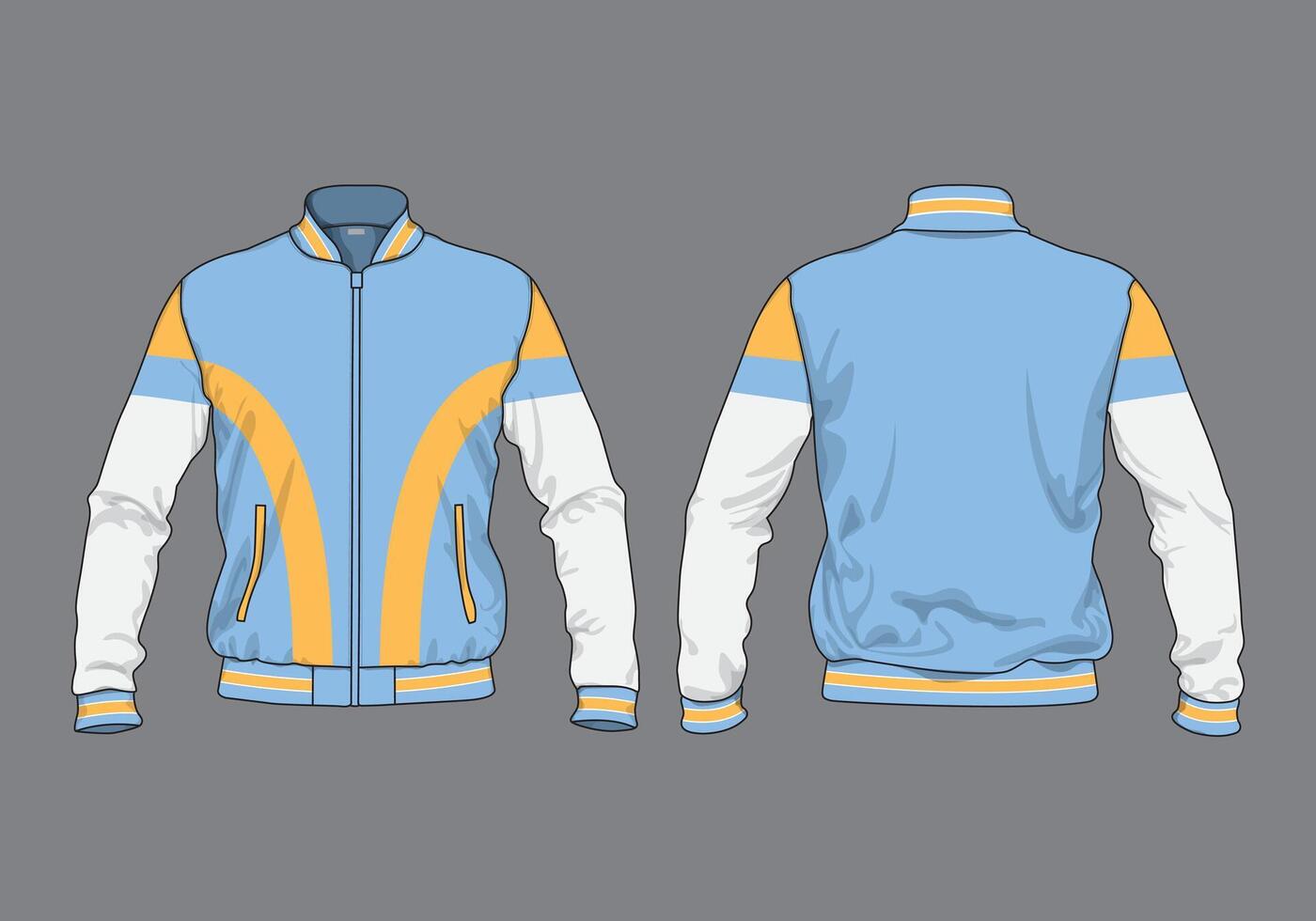 Pastel color jacket design template clothing apparel vector