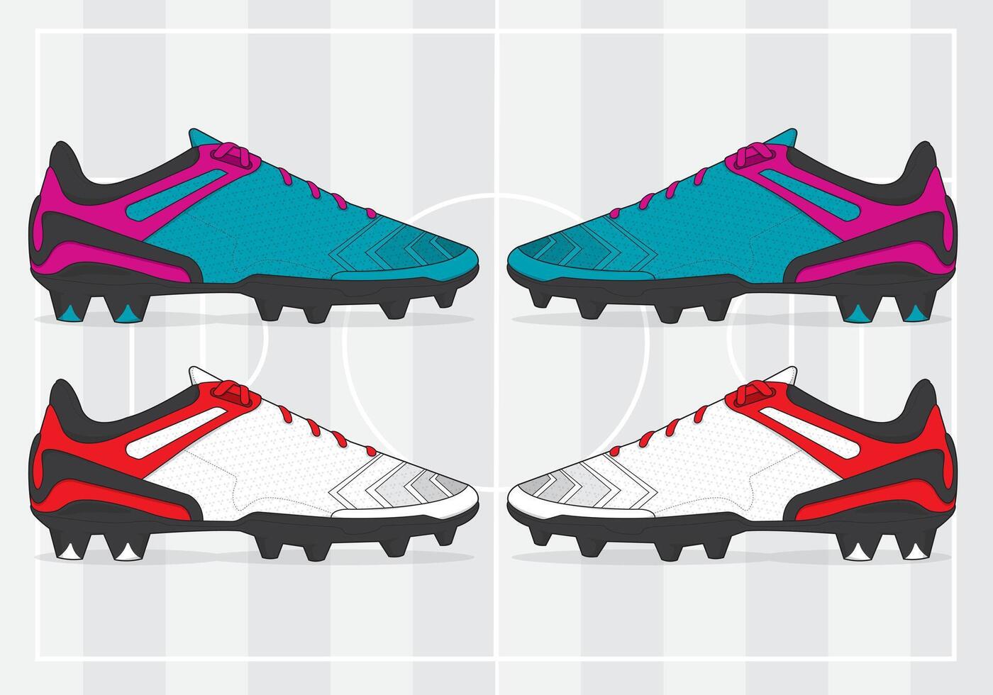 Modern design of football cleats use in soccer game vector