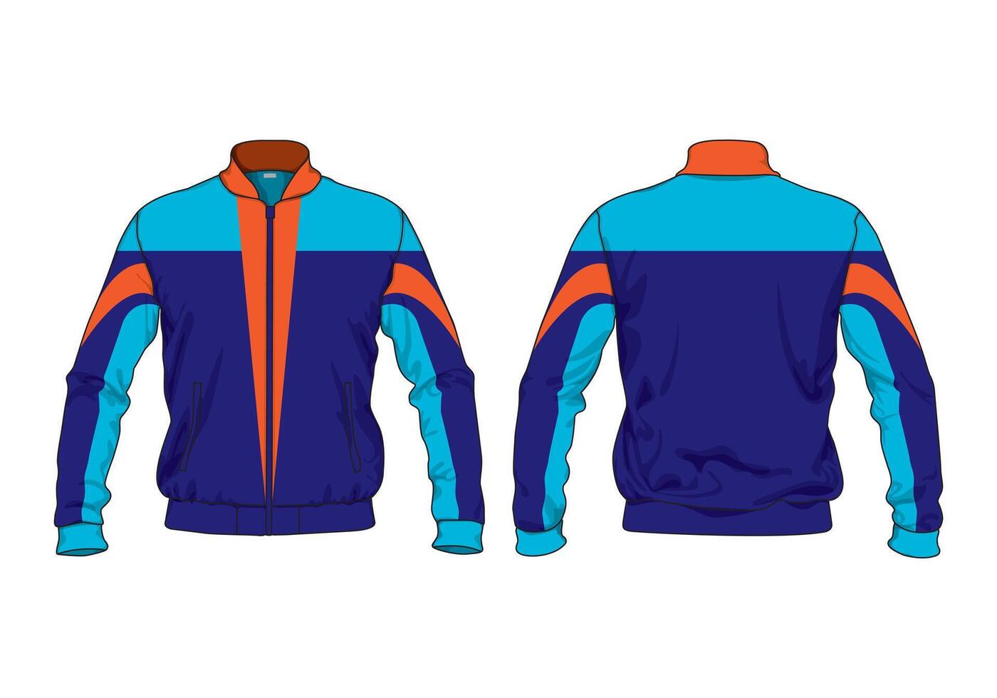 Modern Sports Jacket with young color combination vector