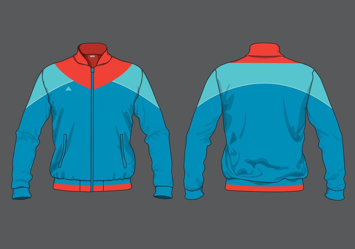 Sporty design of jacket template vector