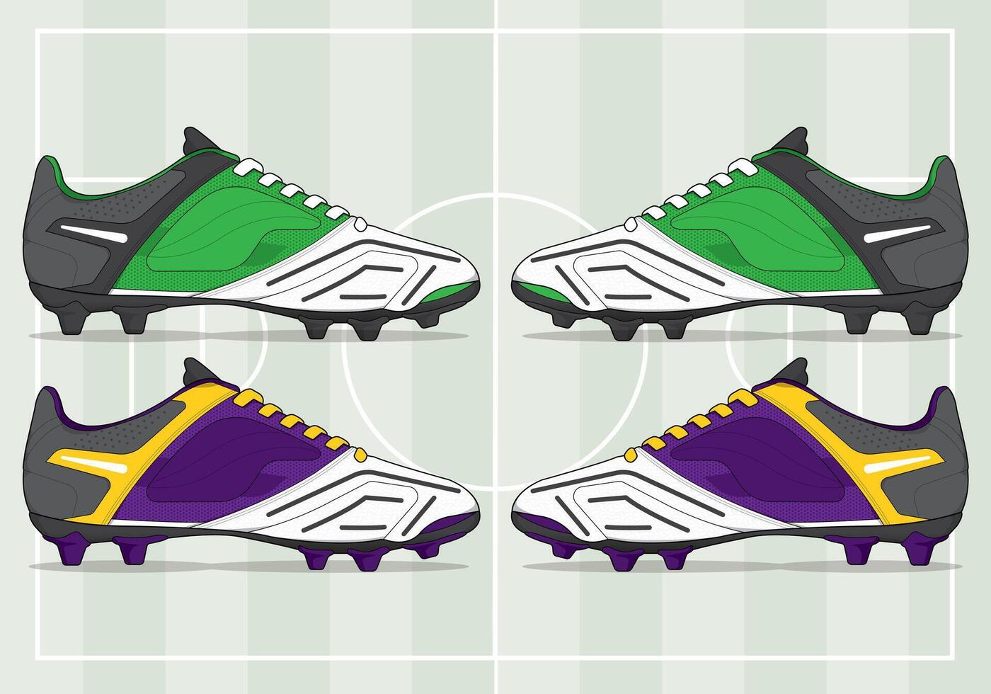 Shoes for football uniform design template vector