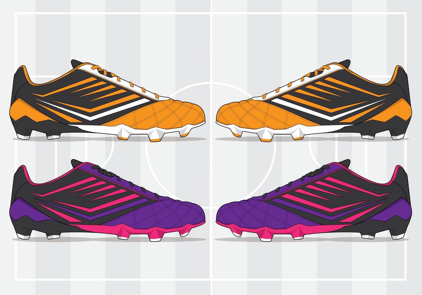 Football shoes mock up design vector
