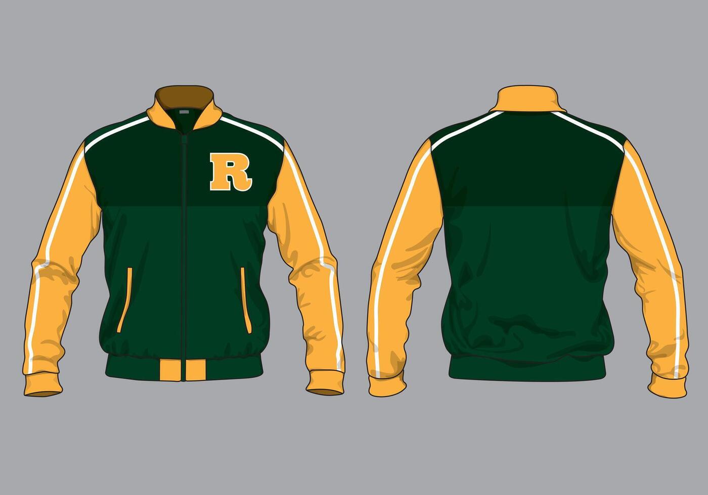 Letterman jacket clothing apparel design vector