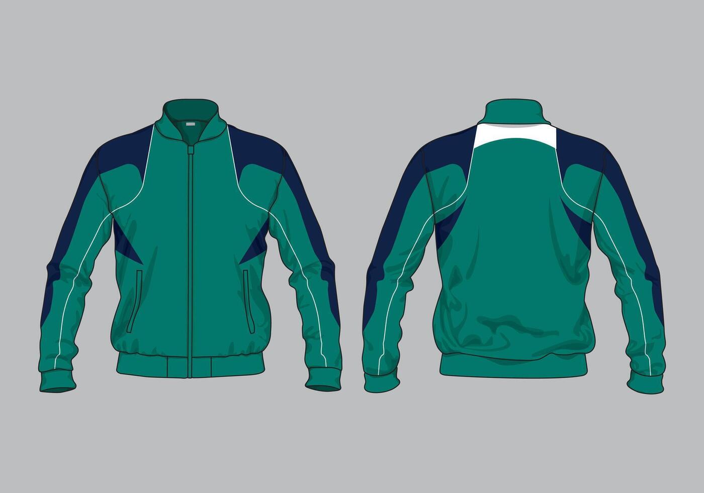 Modern jacket cut with abstract design template vector