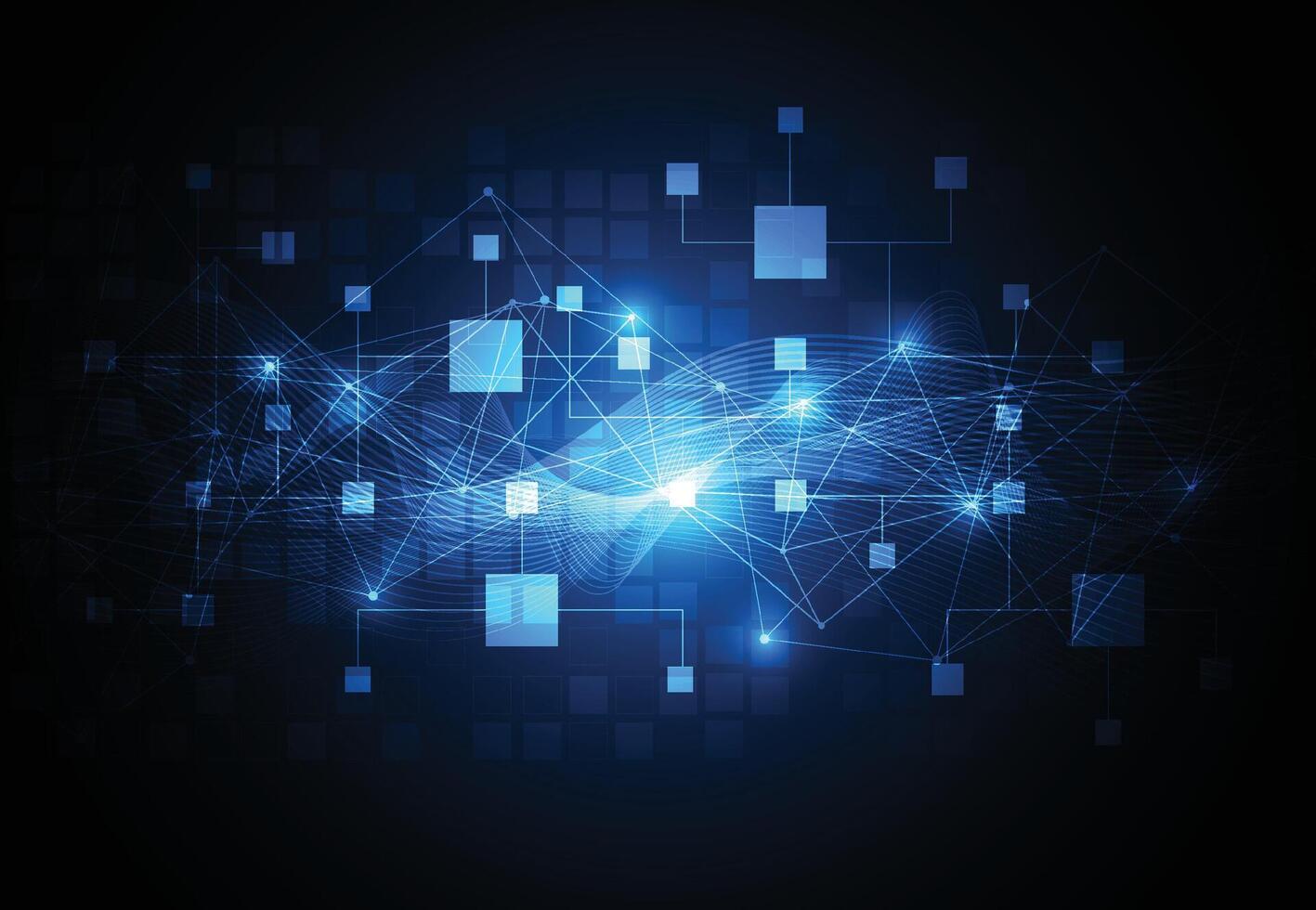 Abstract blockchain digital technology concept. Big data design vector
