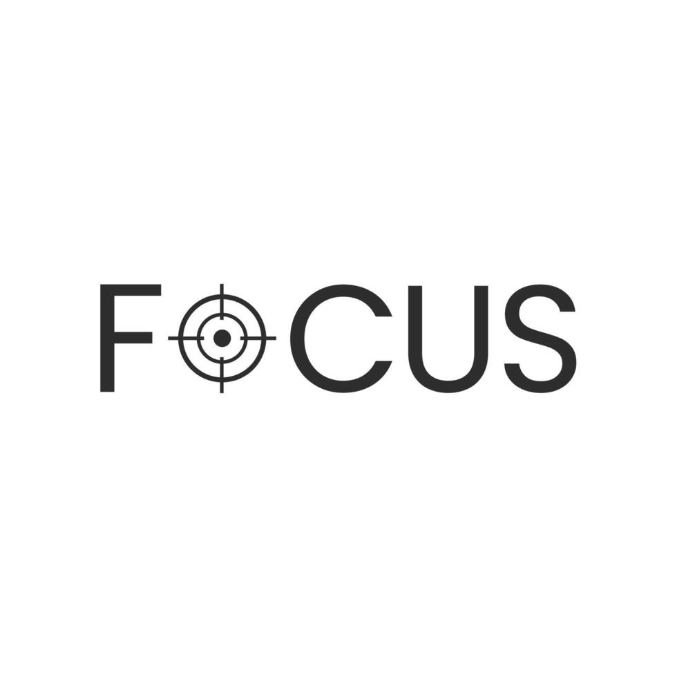Focus text logo design vector