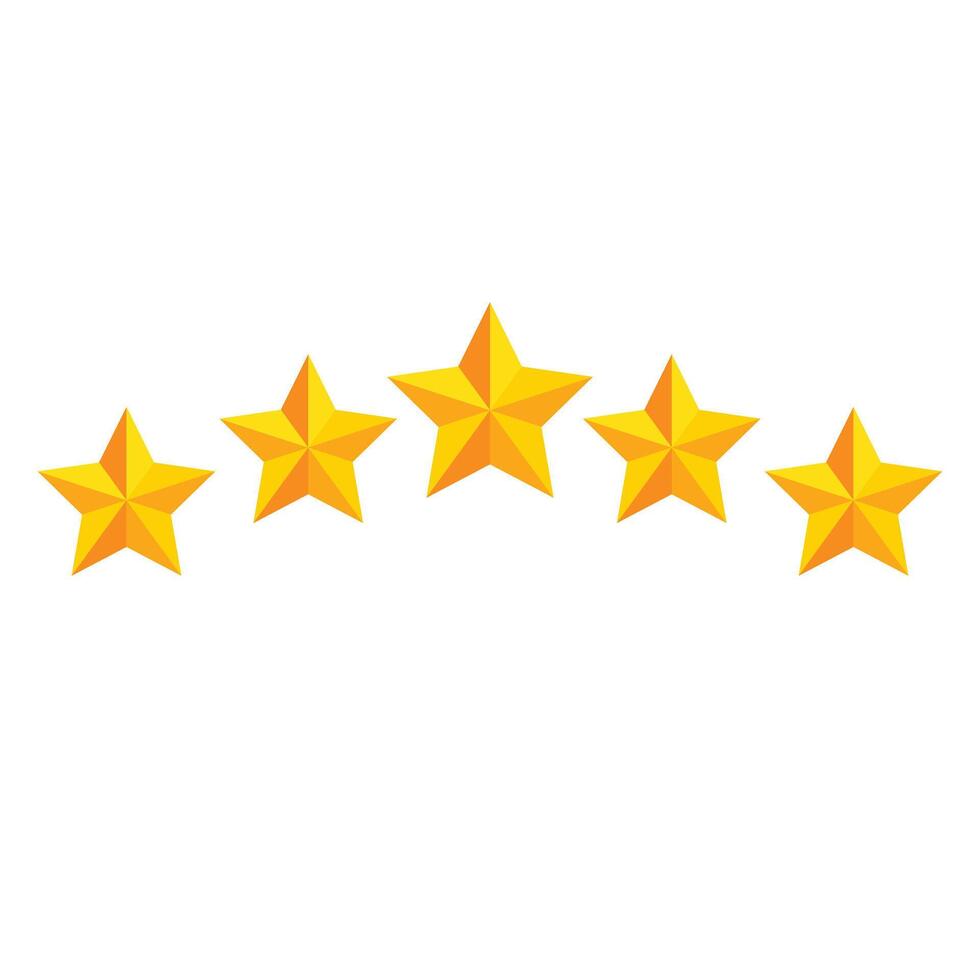 five stars on a white background vector