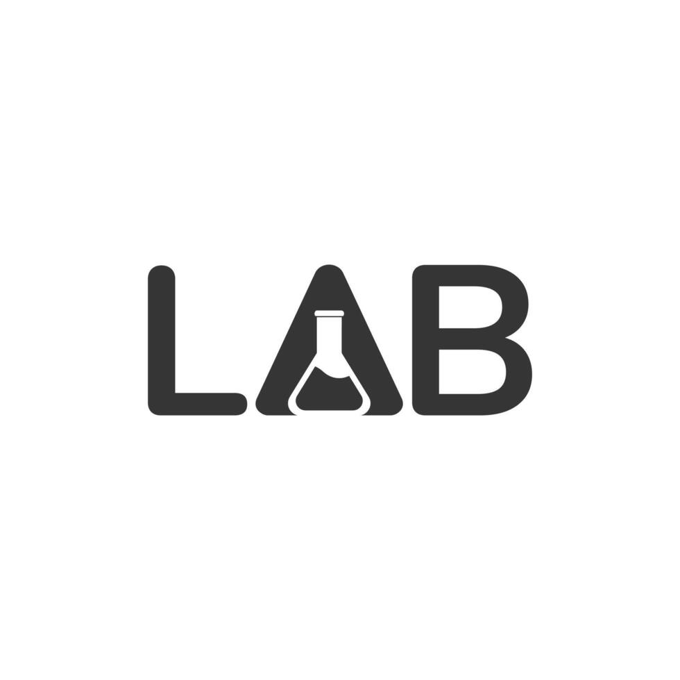 lab text logo design vector