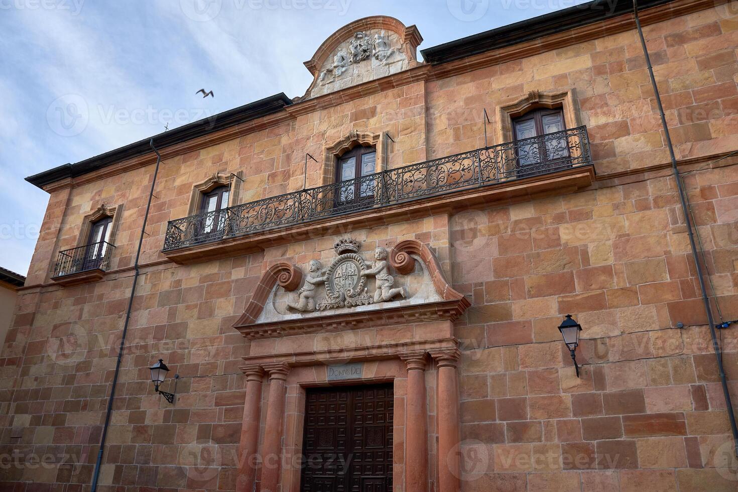 Scenic view of the Archbishop's Palace in Plaza Corrada, Oviedo, during daytime photo