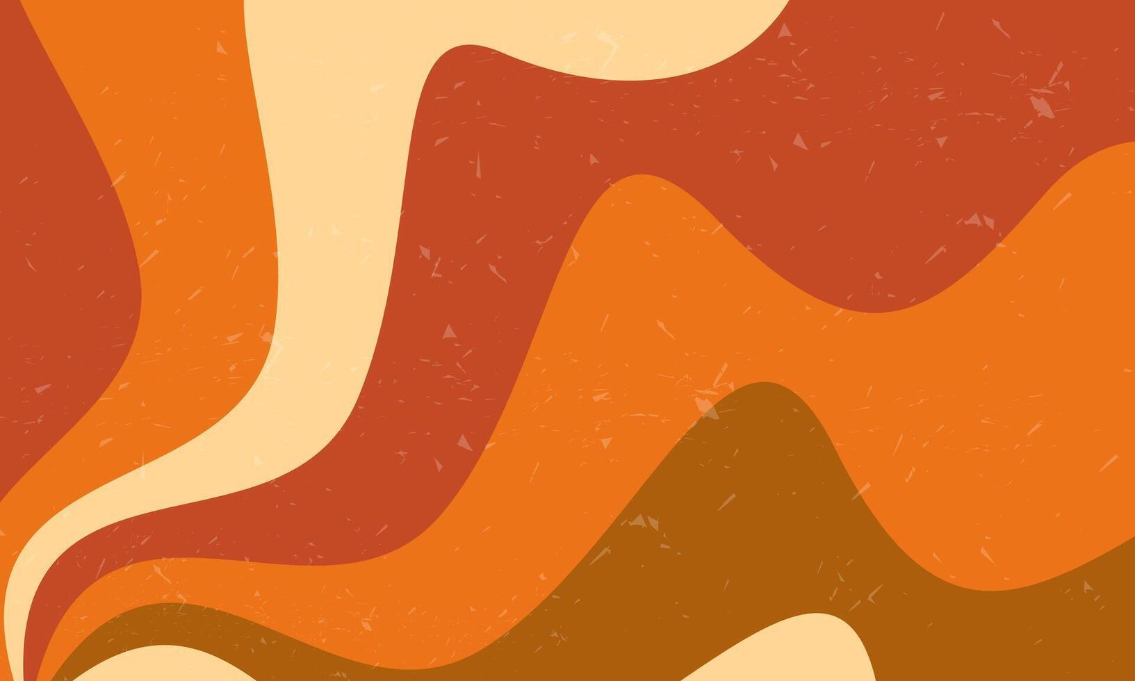 Abstract Retro Orange and Brown Wavy Background vector