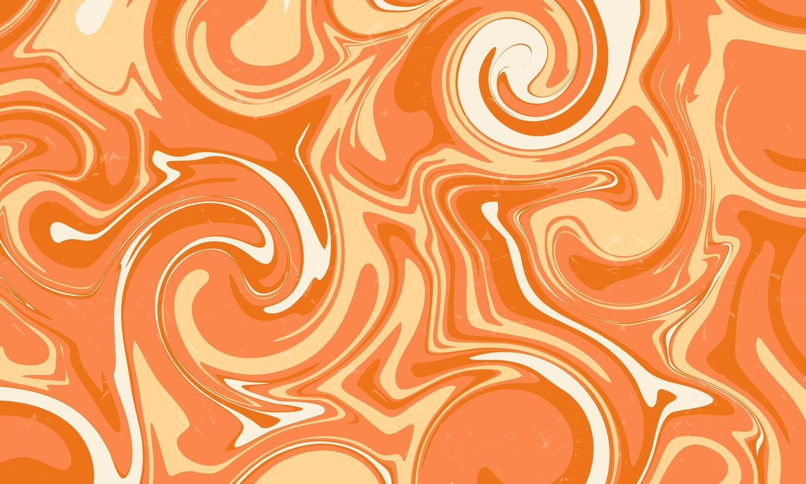 Abstract Orange and White Swirls Marble Background. vector