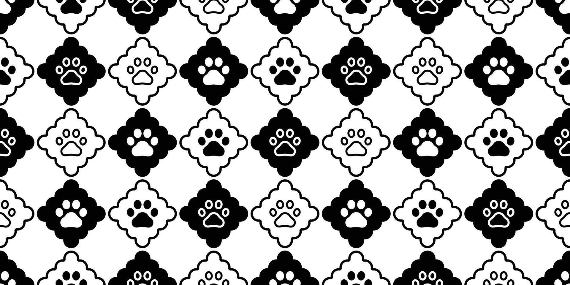 dog paw seamless pattern footprint Rhombus checked Diamond shape cat kitten puppy cartoon tile background gift wrapping paper repeat wallpaper doodle illustration design isolated vector
