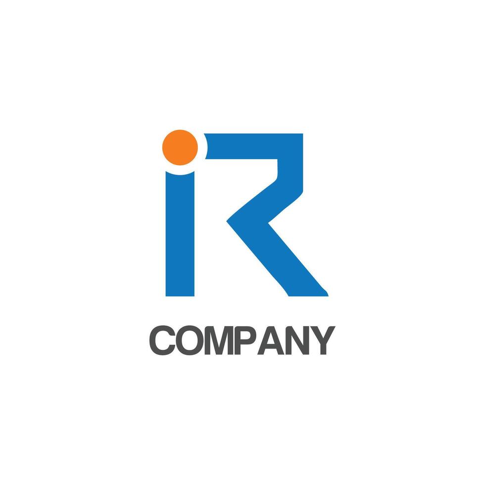 IR or RI letter logo icon design. Classic style luxury initials monogram vector