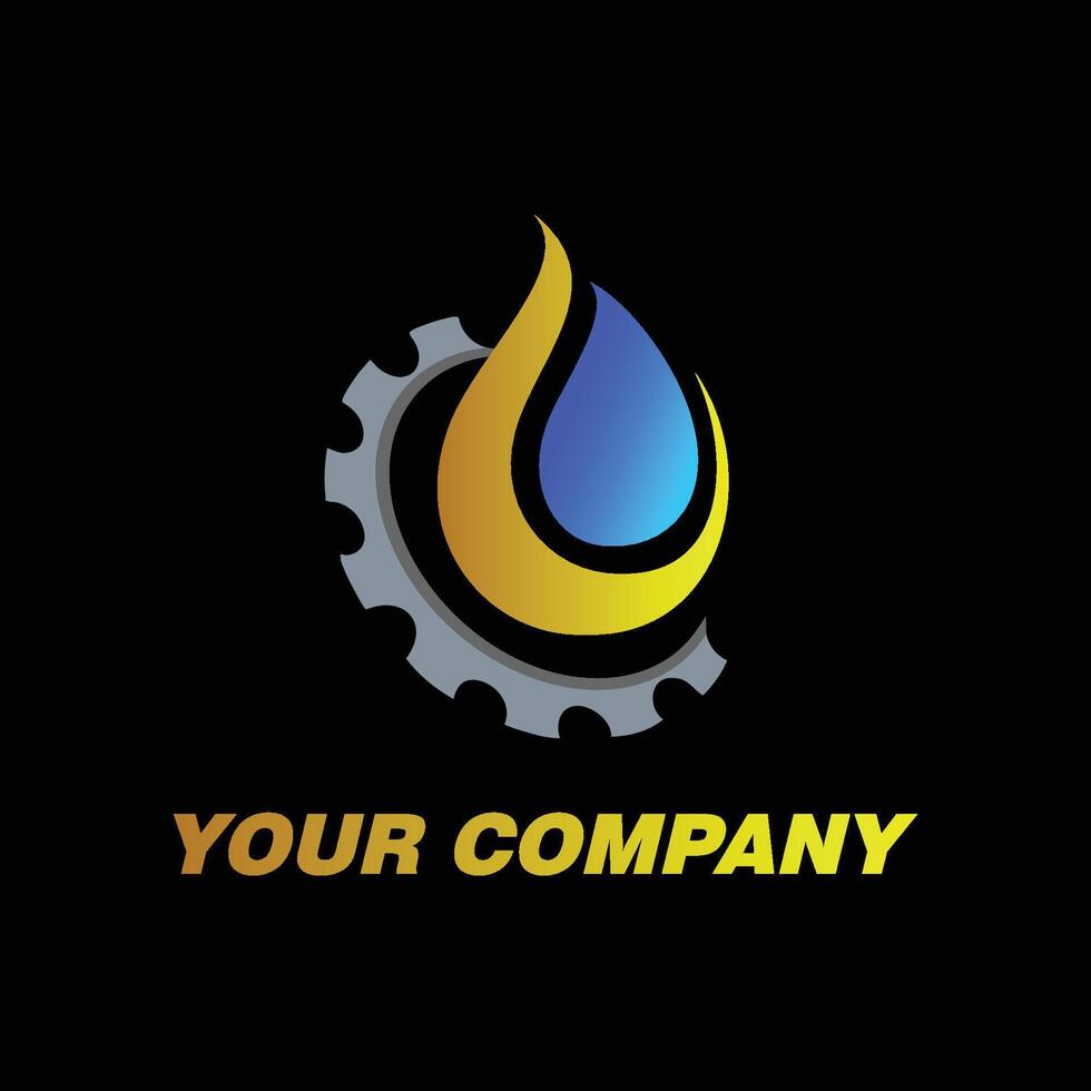 HVAC logo with settings or gear icon. appliances hvac icon or symbol. Air conditioning logo. Central heating design. Snowflake, fire, water symbol, and wrench icon vector