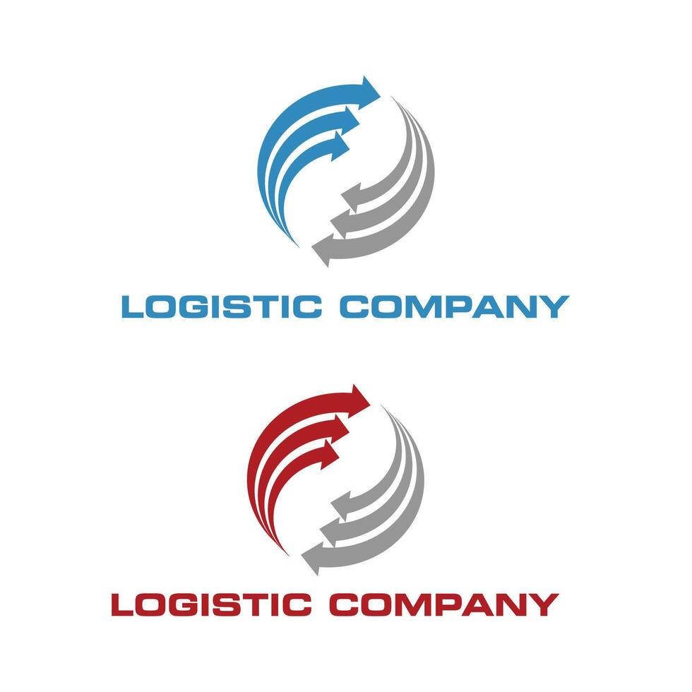 Logistics company logo design, delivery service. arrow icon with a creative concept of a smile or a flying person. Modern illustration vector