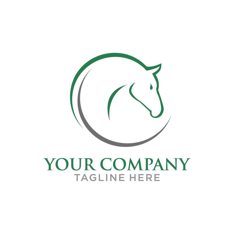 Hourse head logo design Image vector