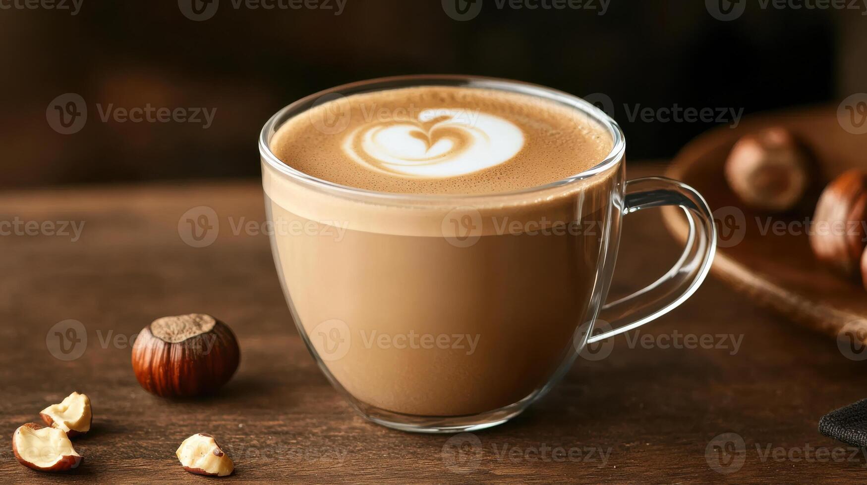 Coffee with hazelnuts photo