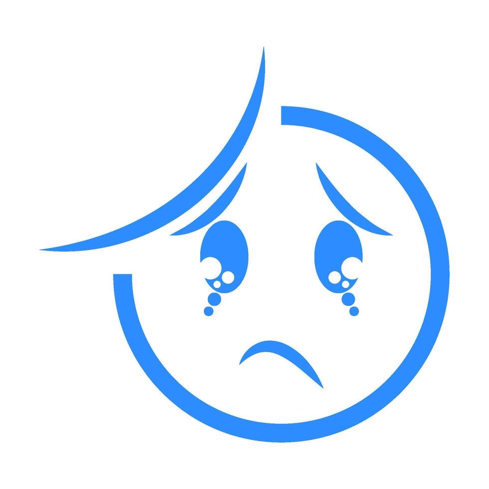 teardrop emoji logo illustration vector
