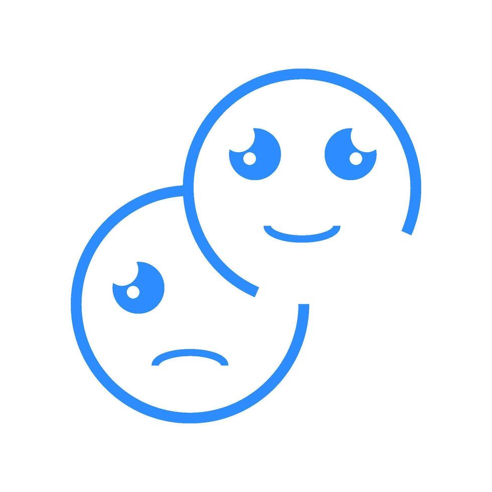two flavors emoji logo illustration vector