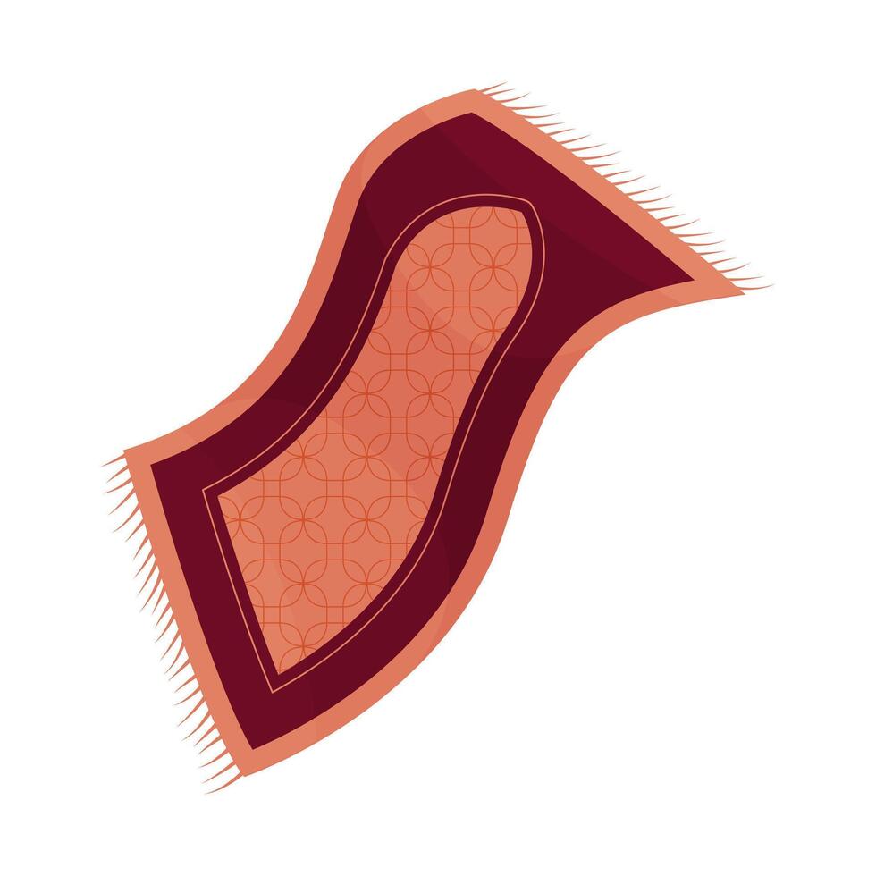 Illustration of a prayer rug for Muslims.Illustration mat for prayer. Islamic and Arabic patterns vector