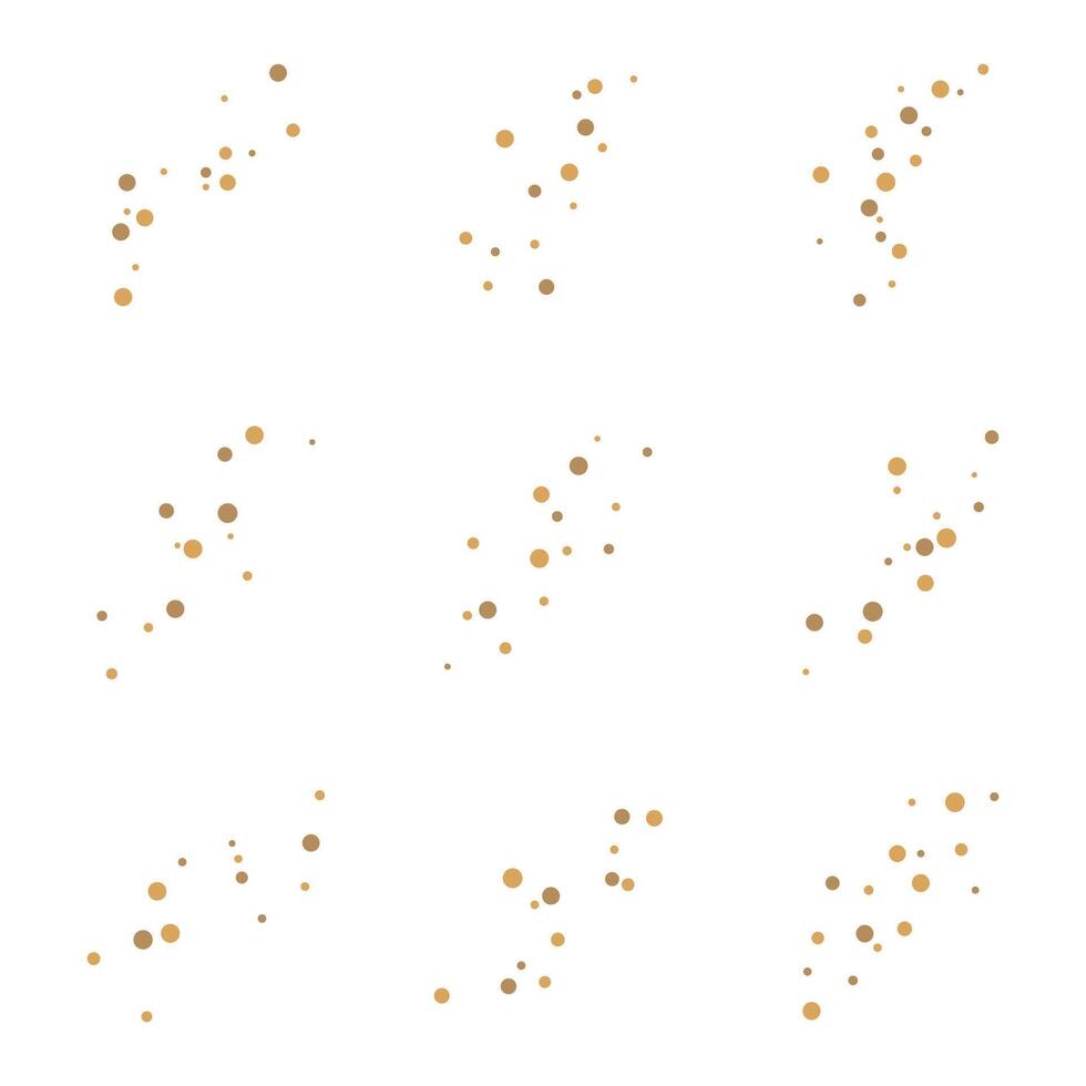 Abstract spread gold dots element sky galaxy. vector