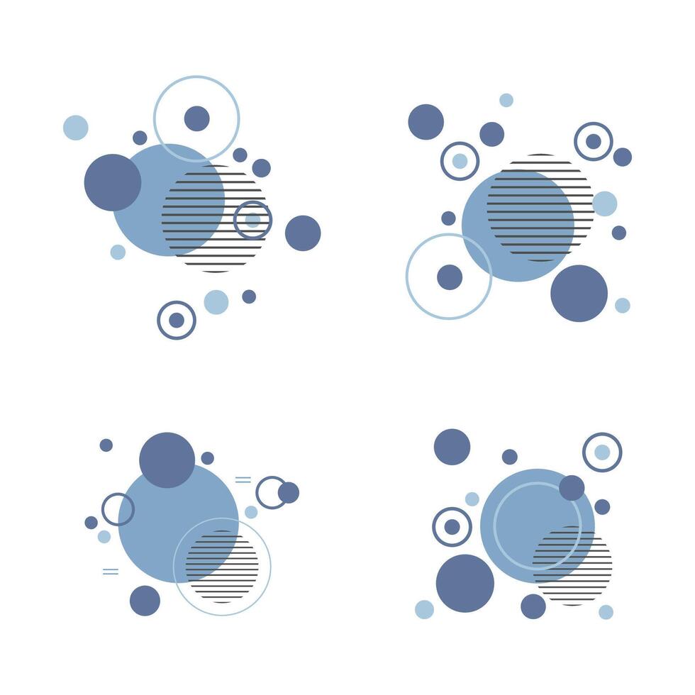 Blue simple abstract geometric hipster pattern design element. vector