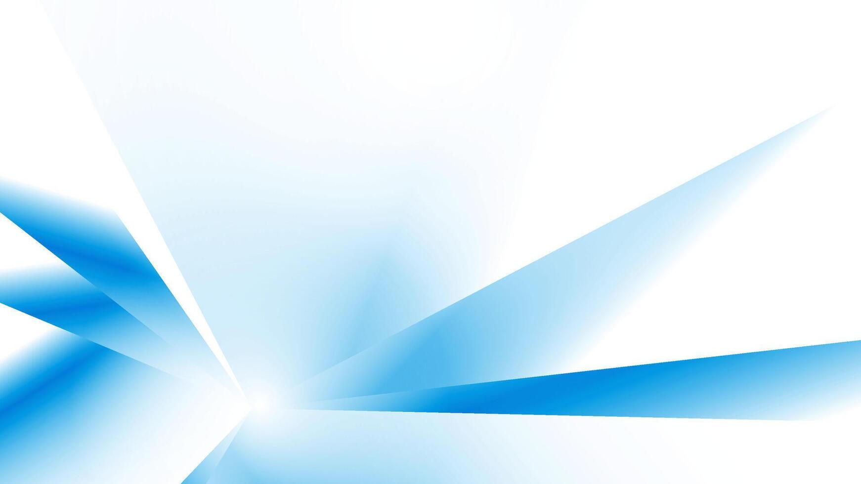 Abstract geometric white and blue color background with straight lines vector