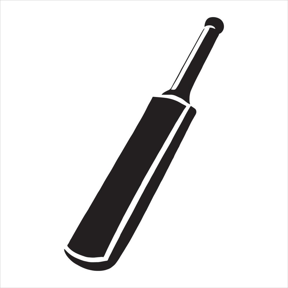 Cricket Bat Icon Essential Equipment for Cricket Matches, Tournaments, and Professional Sports Training vector