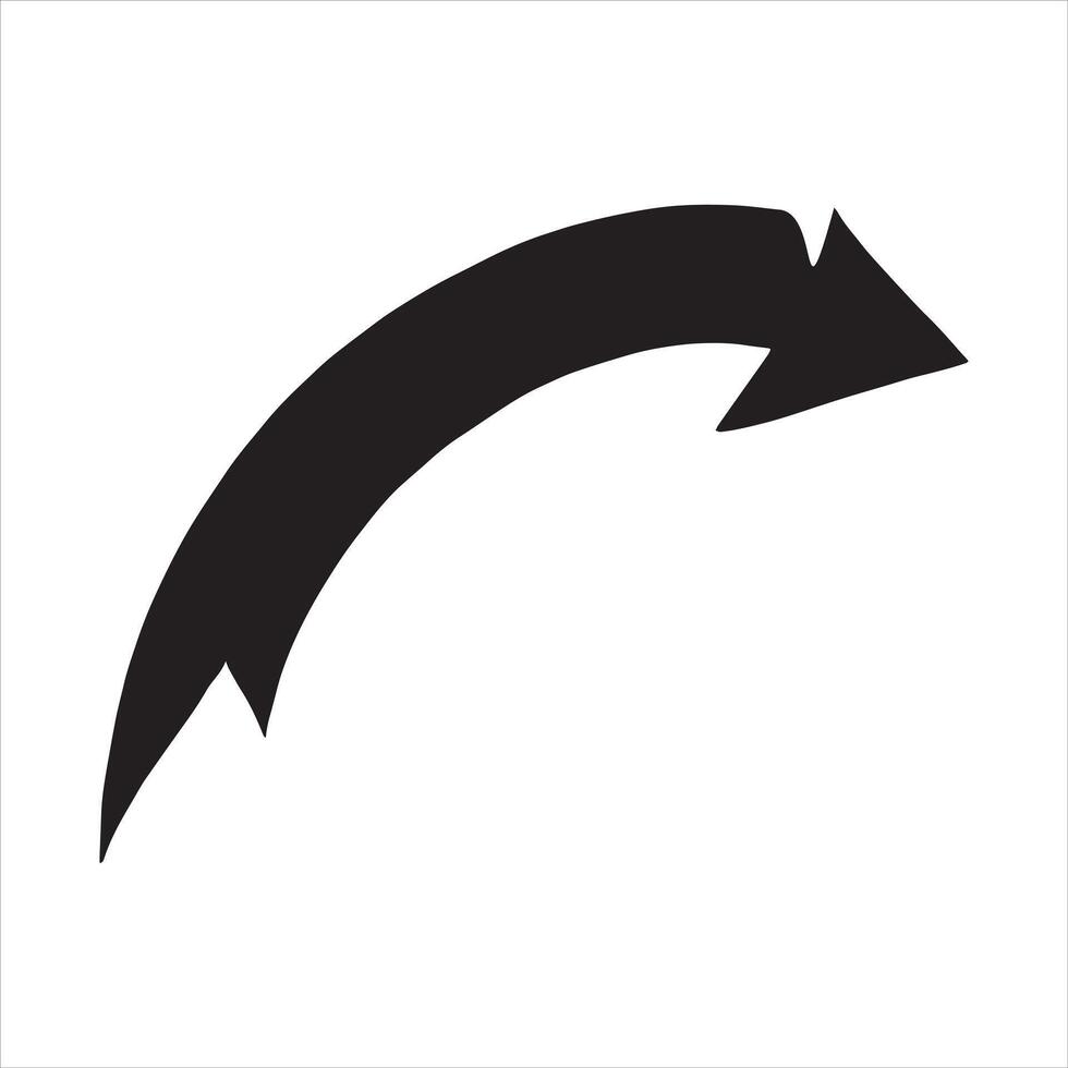 Curved Arrow Illustration Dynamic Directional Symbol for Navigation, Progress, and Workflow Designs vector