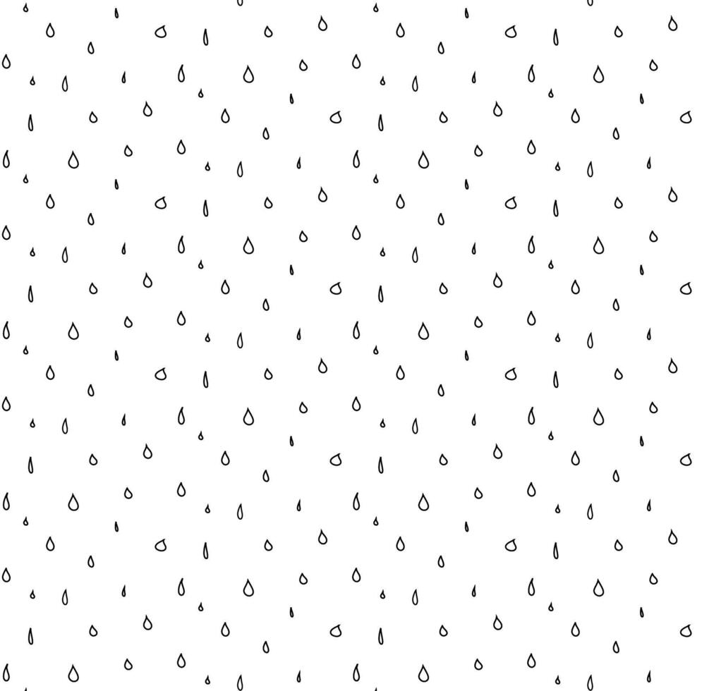 Rain seamless pattern. Falling drops of water. graphic line Rain background. vector