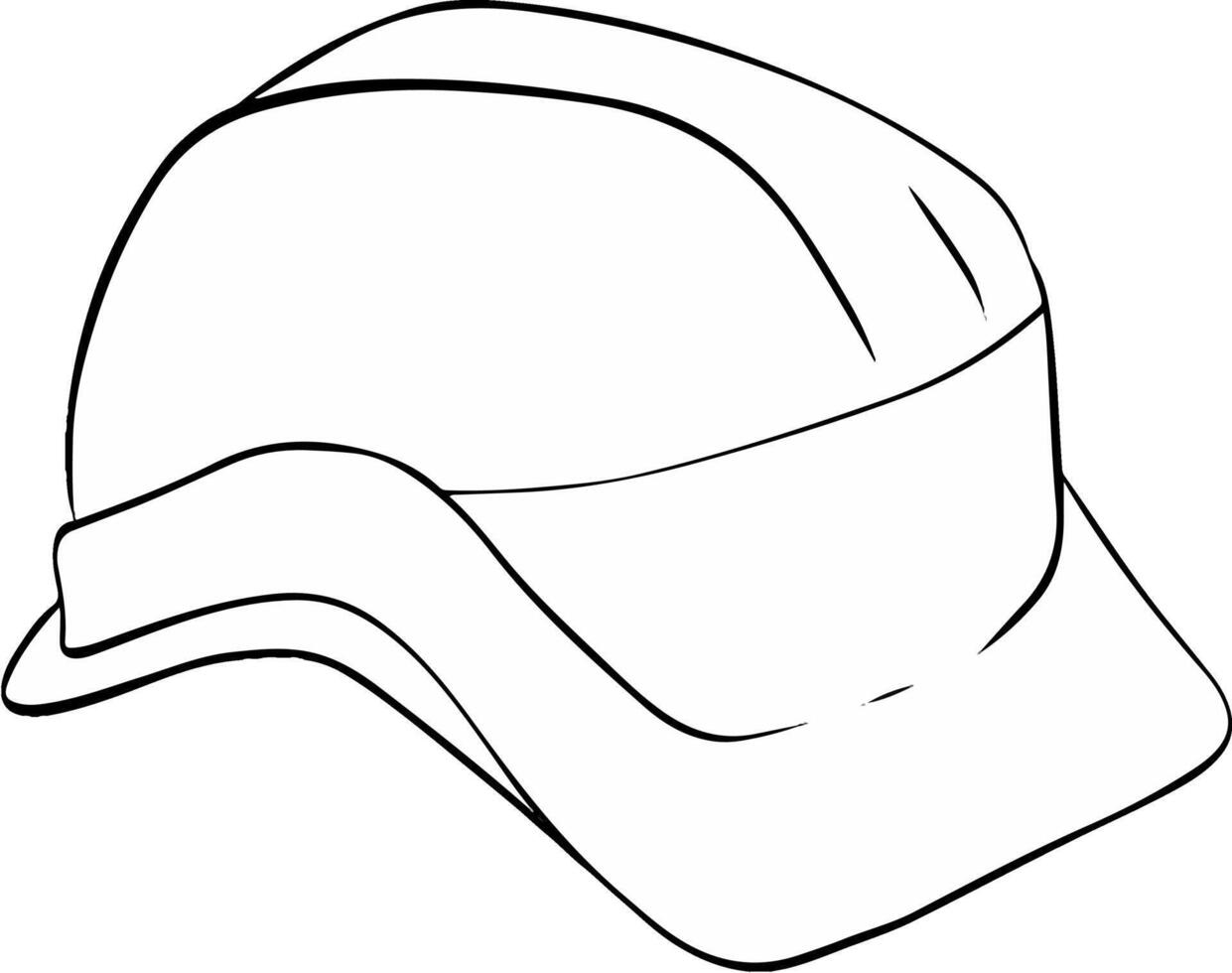 Construction safety helmet line style icon hard hat graphic isolated on transparent background vector