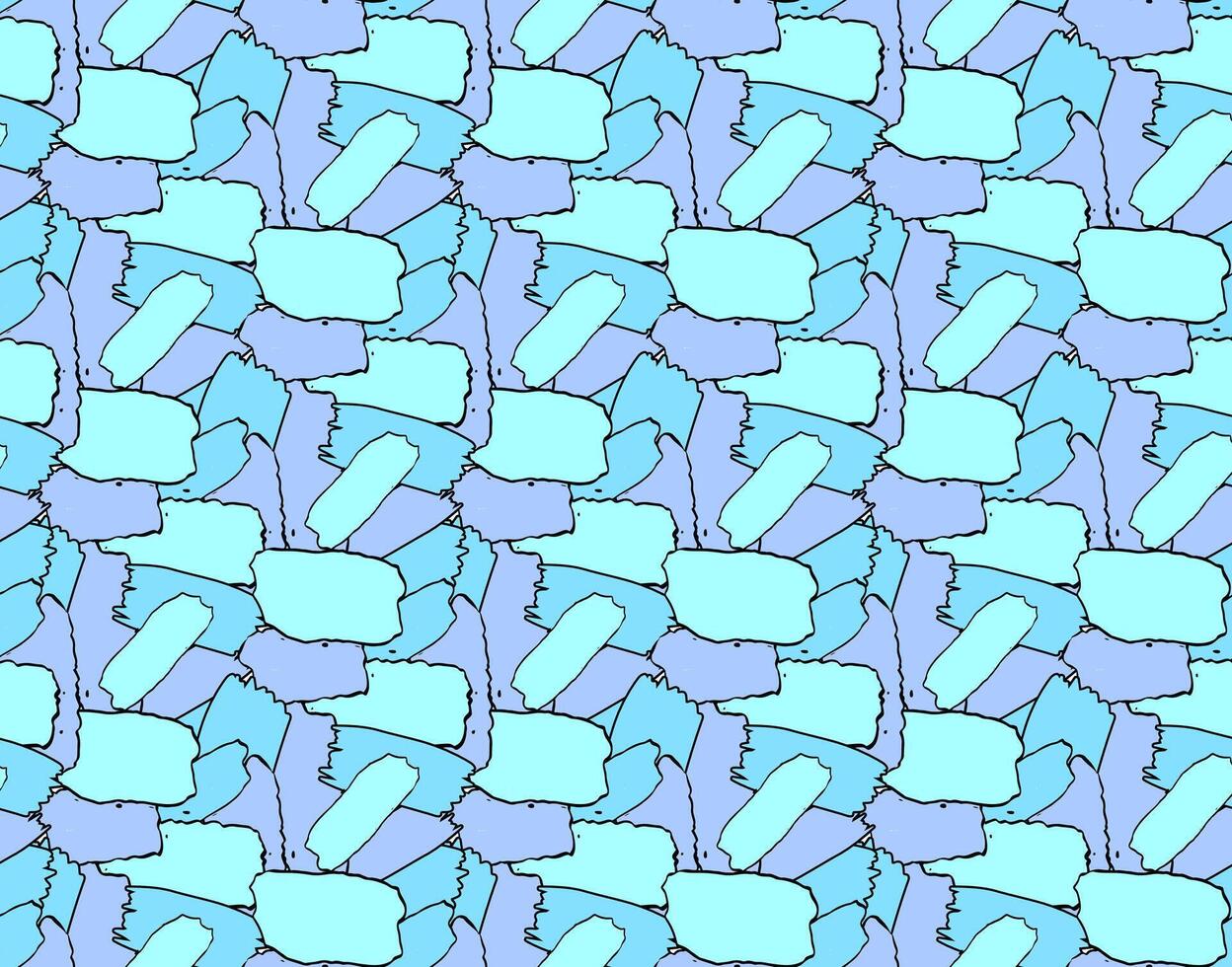 seamless pattern with blue strokes. Graphic line colorful background. hand drawn textured brush strokes and stripes hand painted. vector