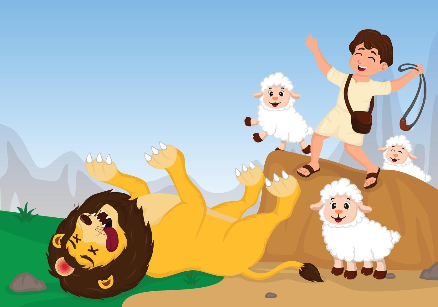 Who Fought Lions In The Bible Bible story David defeats the lion 56571001 Vector Art at Vecteezy