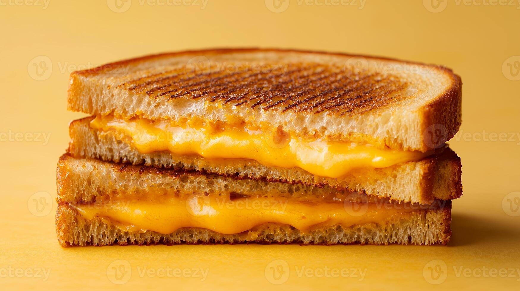 Delicious Grilled Cheese Sandwich with Melted Cheddar Cheese Layers photo