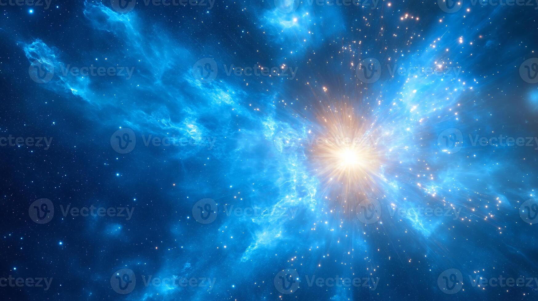 Vast Cosmic Explosion with Bright Star Formation and Nebula Colors photo
