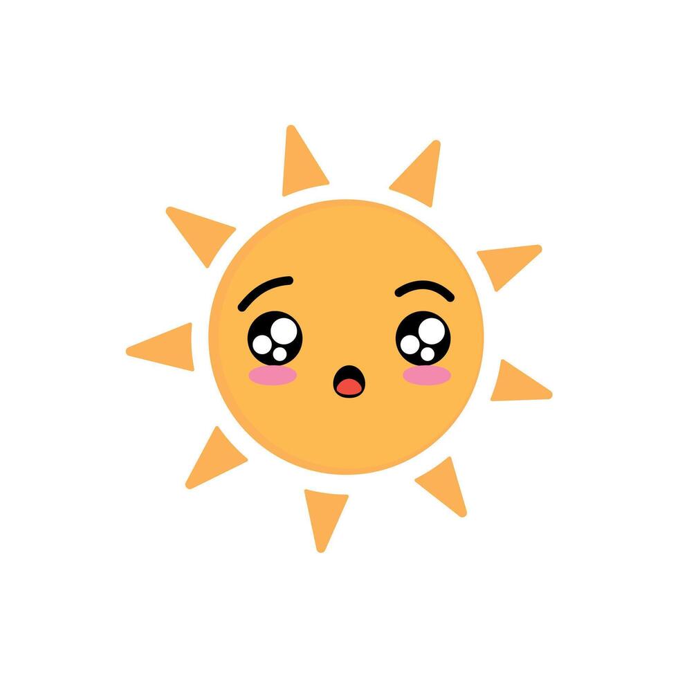 sun affection face clip art vector