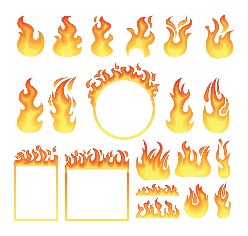 Fire campfire Flame Graphics available for diverse media use and projects vector