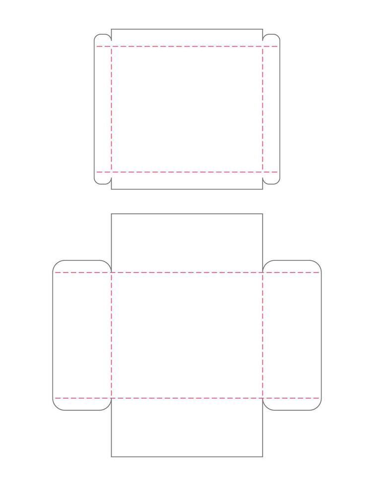 Box packaging die cut template design. 3d mock-up vector
