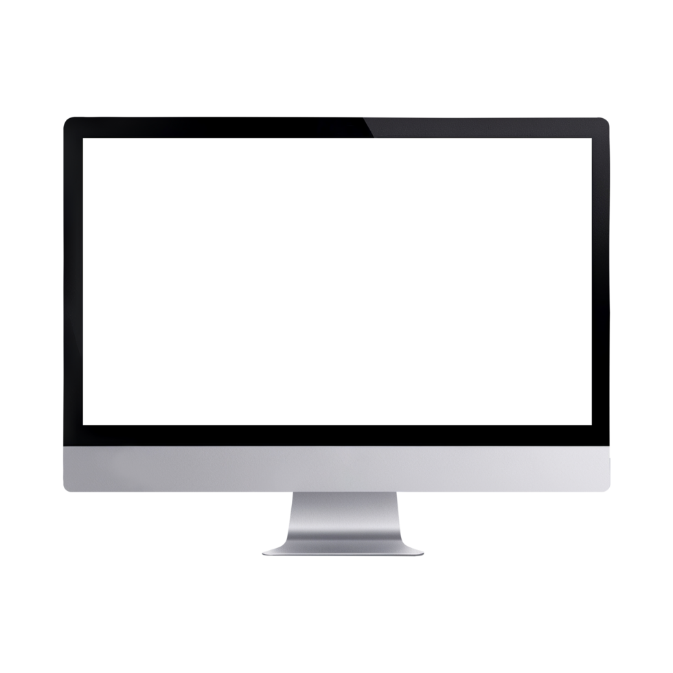 Desktop monitor on transparent background png