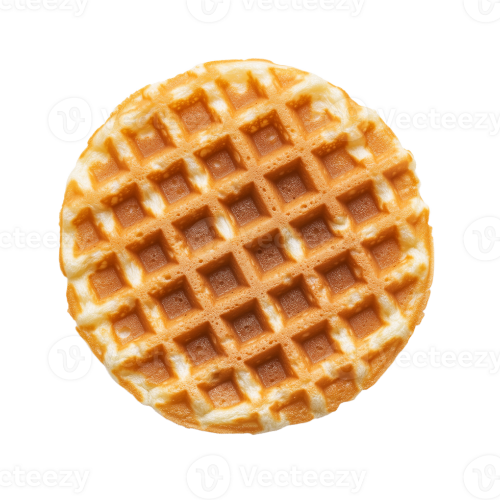 Golden Waffle Perfect for Breakfast or Dessert Treats png