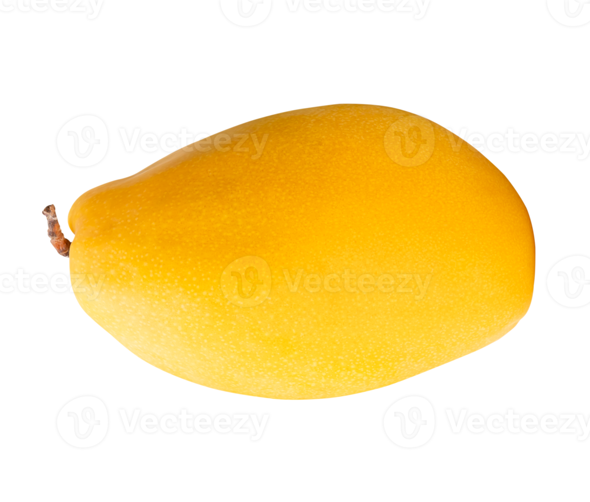 Ripe yellow mango isolated with clipping path in file format png