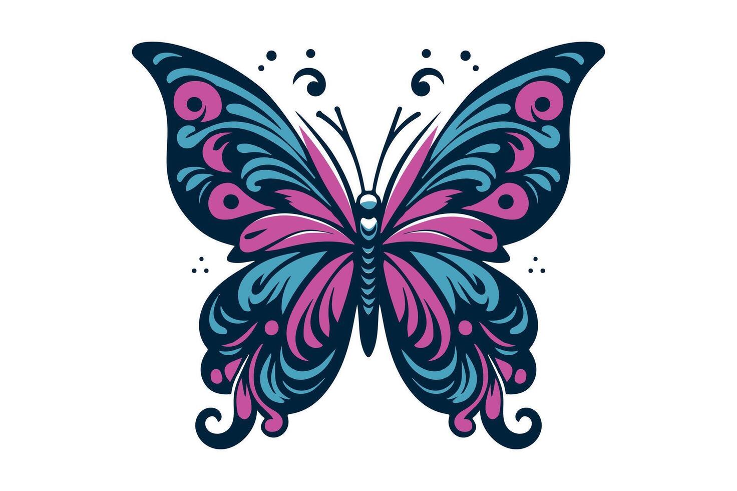 Beautiful Butterfly simple art work free download vector