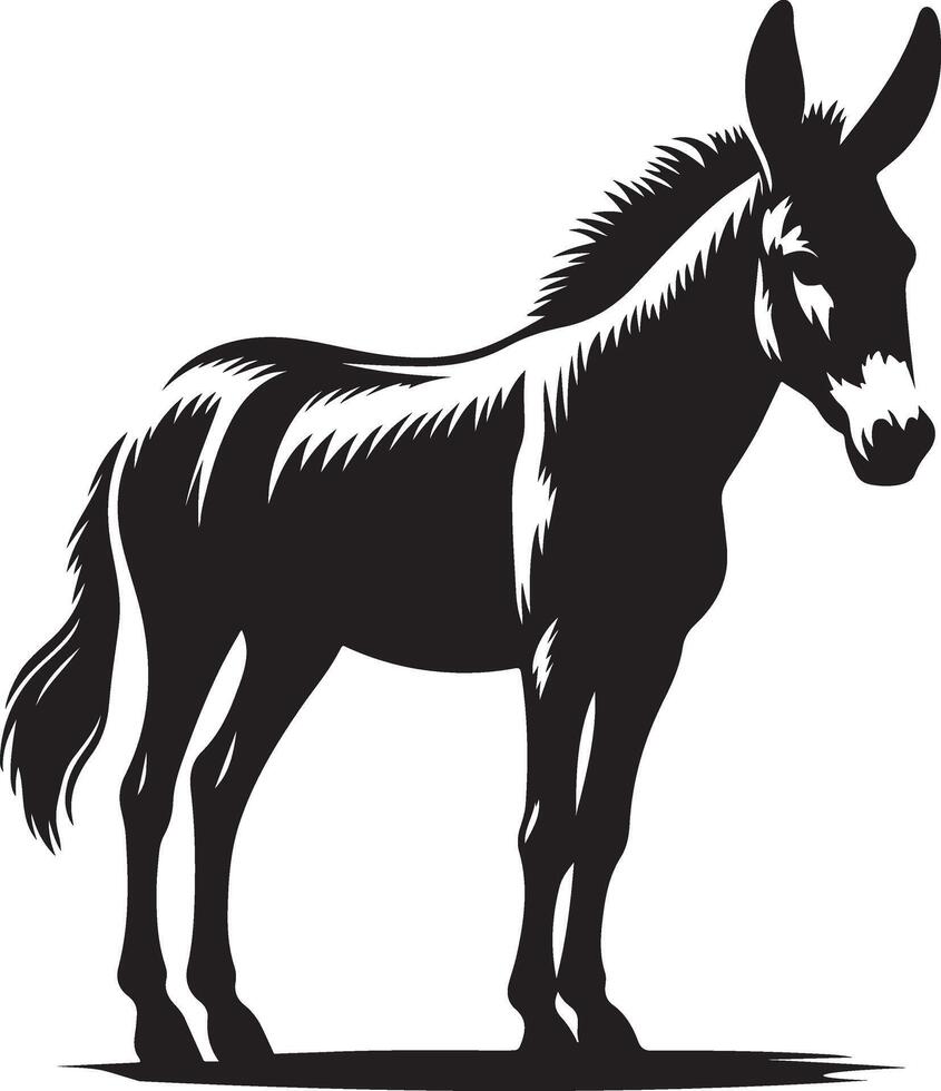 Mule silhouette illustration Graphics Art vector