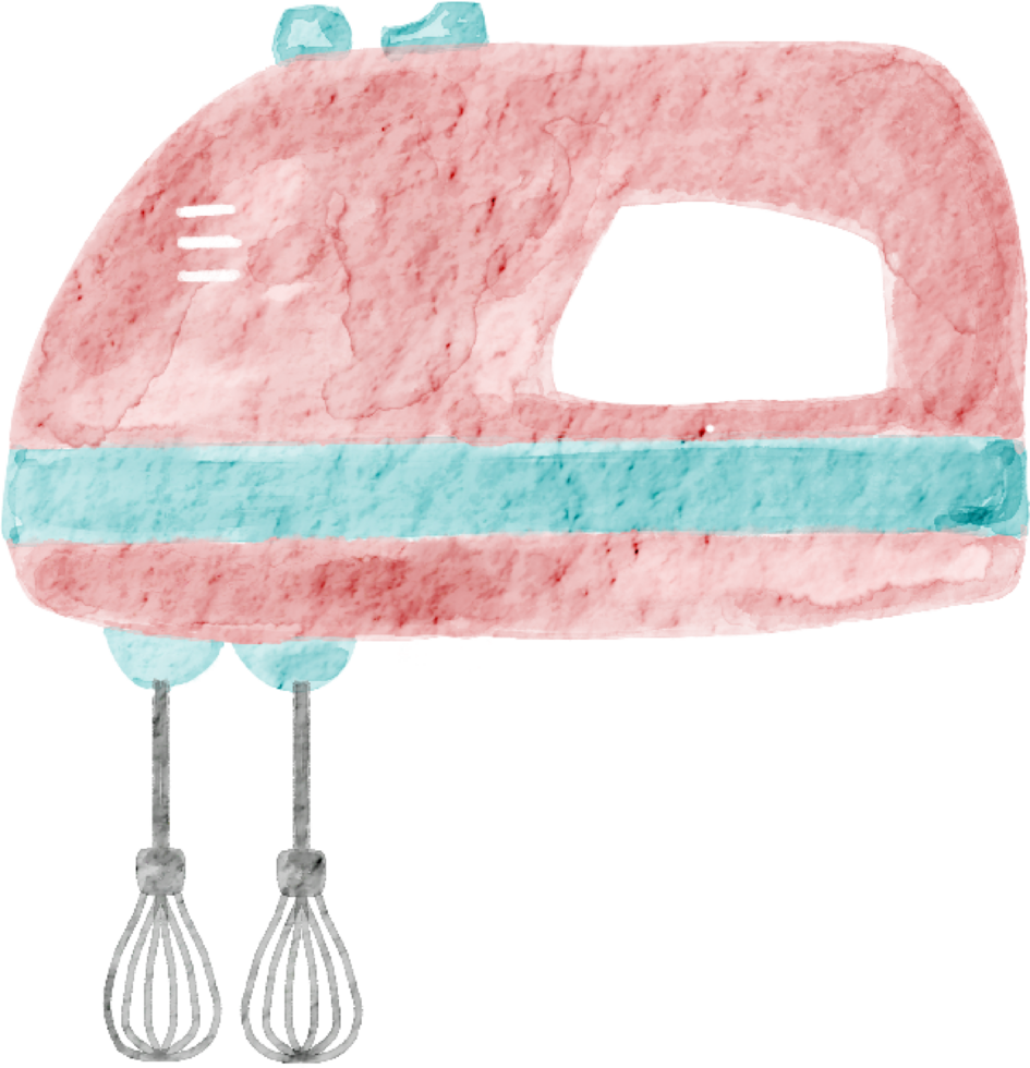 Watercolor Hand Mixer Illustration png