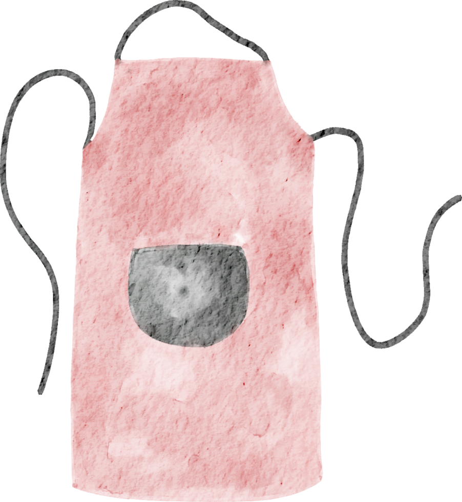 Pink Apron Watercolor Illustration png