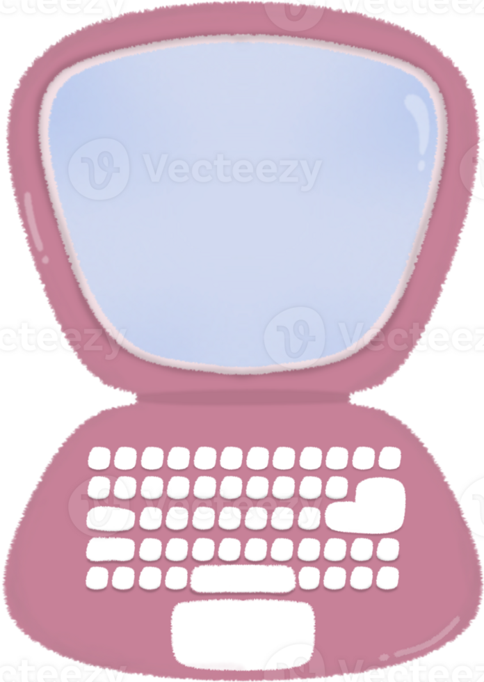 old pink computer Vintage png