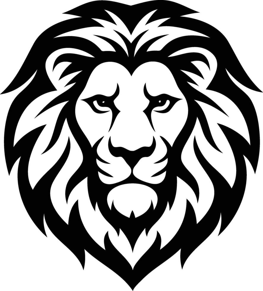 Noble Lion Head Portrait Available on EPS File vector