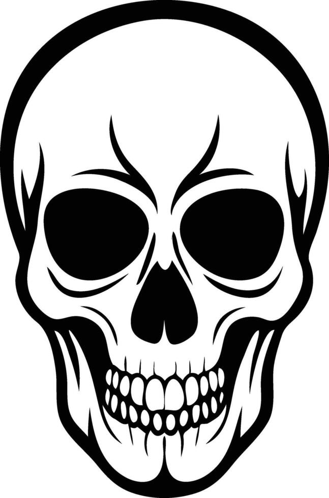 Haunted Skull Silhouette Available on EPS File vector