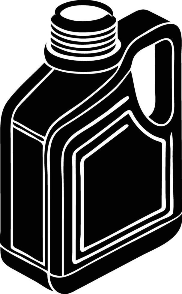 Petroleum Oil Canister Silhouette Available on EPS File vector